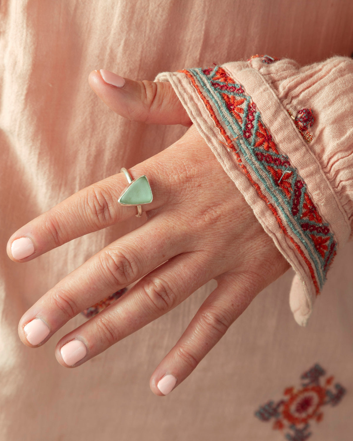 Turquoise Sea Glass Ring