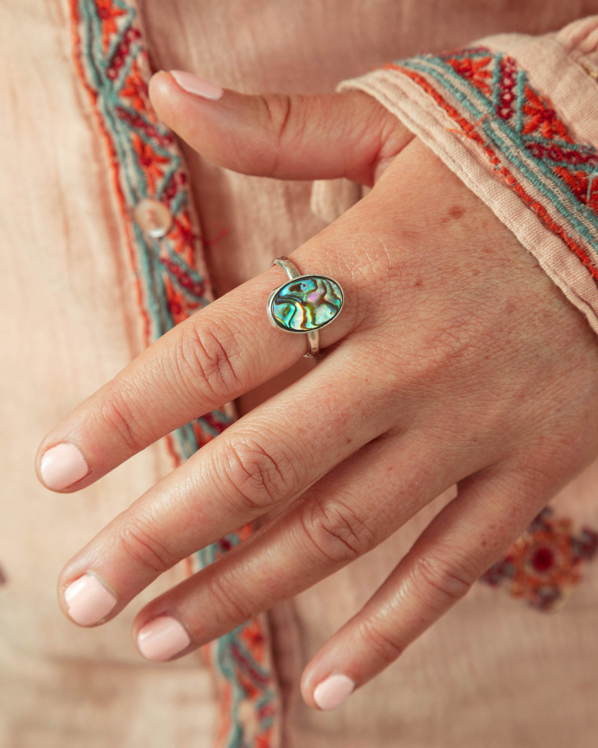Abalone Shell Ring
